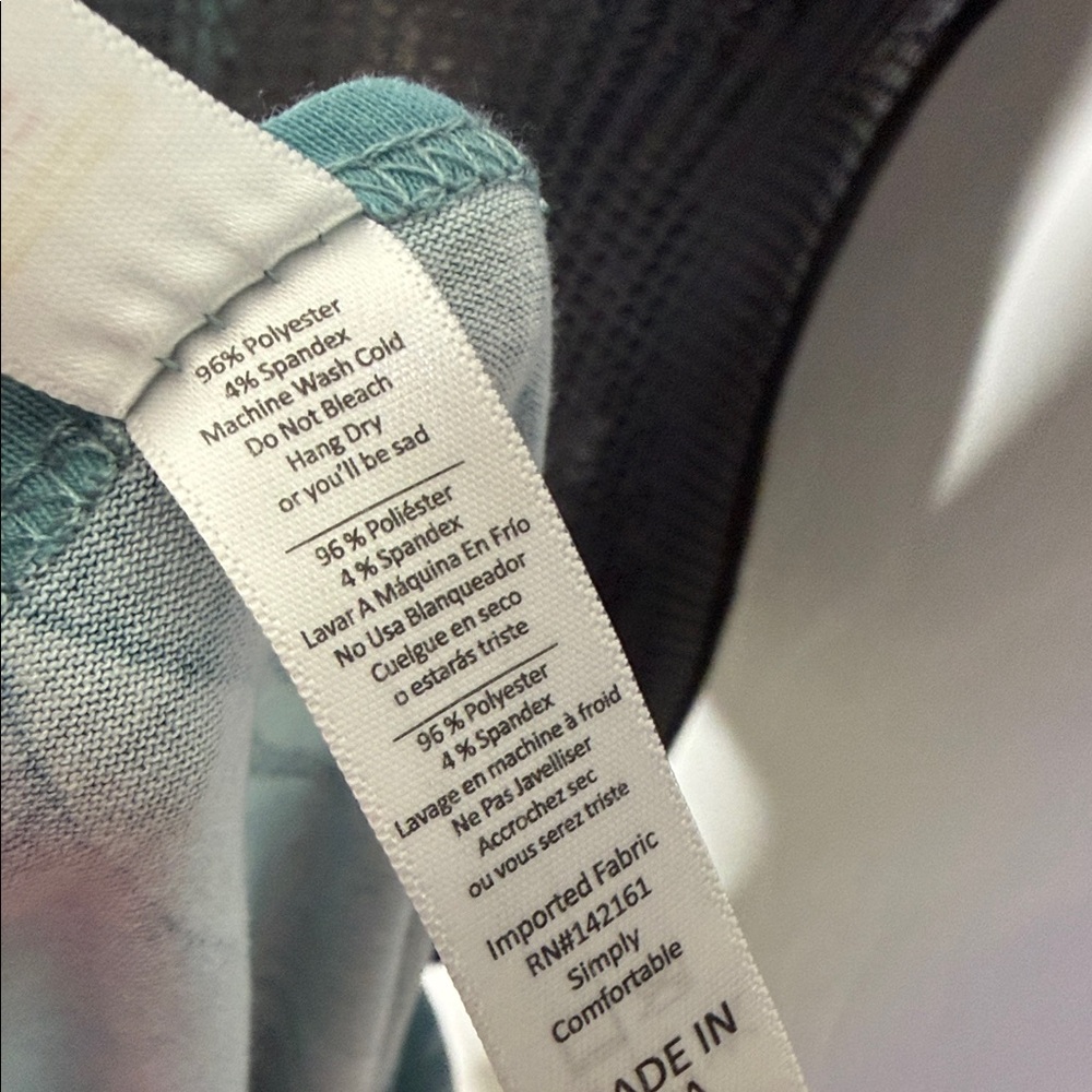LuLaRoe Blue Floral Short Sleeve Tee - Picture 4 of 4